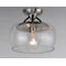 Maxim Lighting Goblet 1-Light 11" Wide Black / Satin Nickel Semi-Flush Mount Light 26129CLBKSN - alternate 2